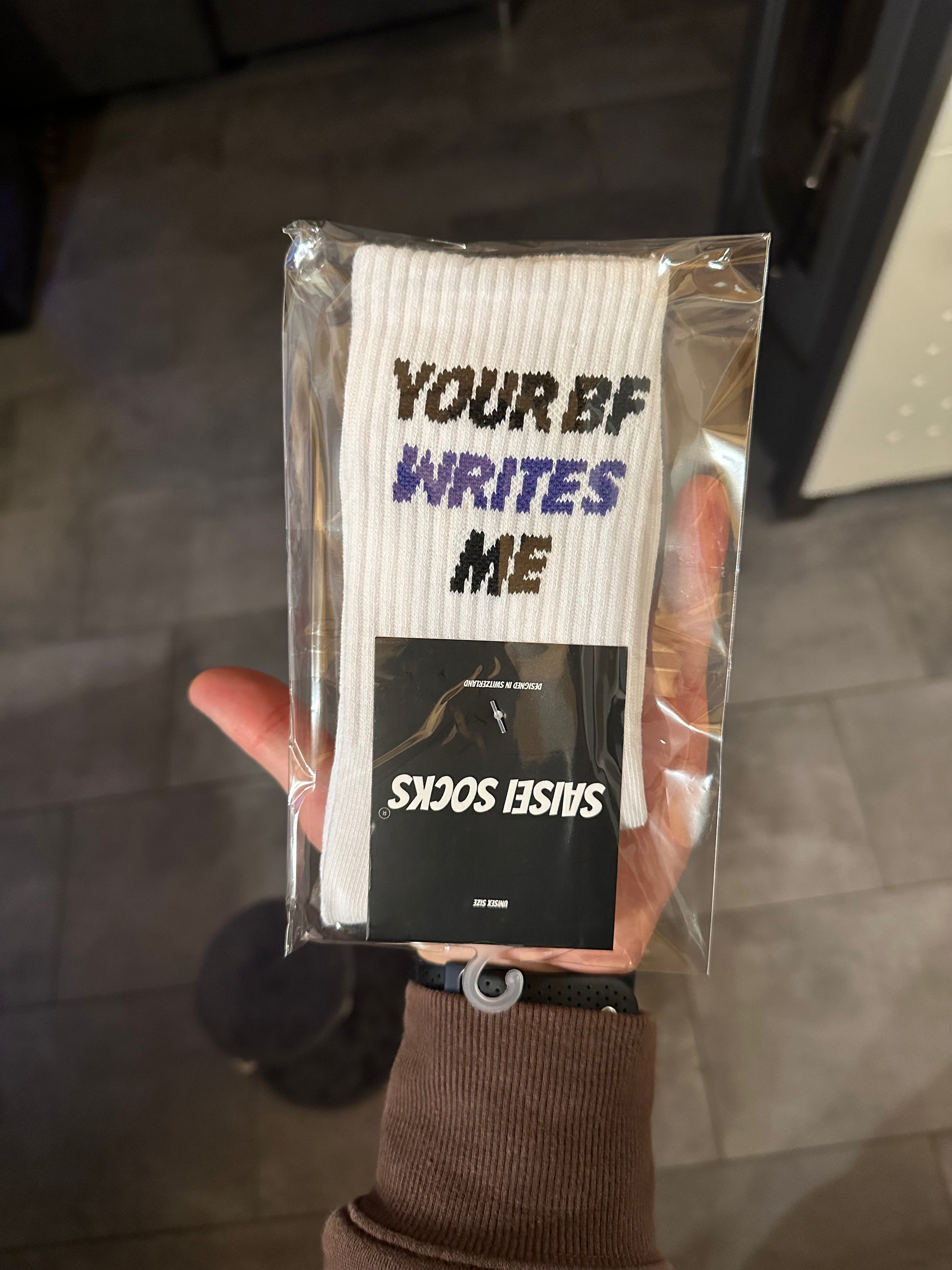 Your BF Writes Me Socks - Saisei Socks