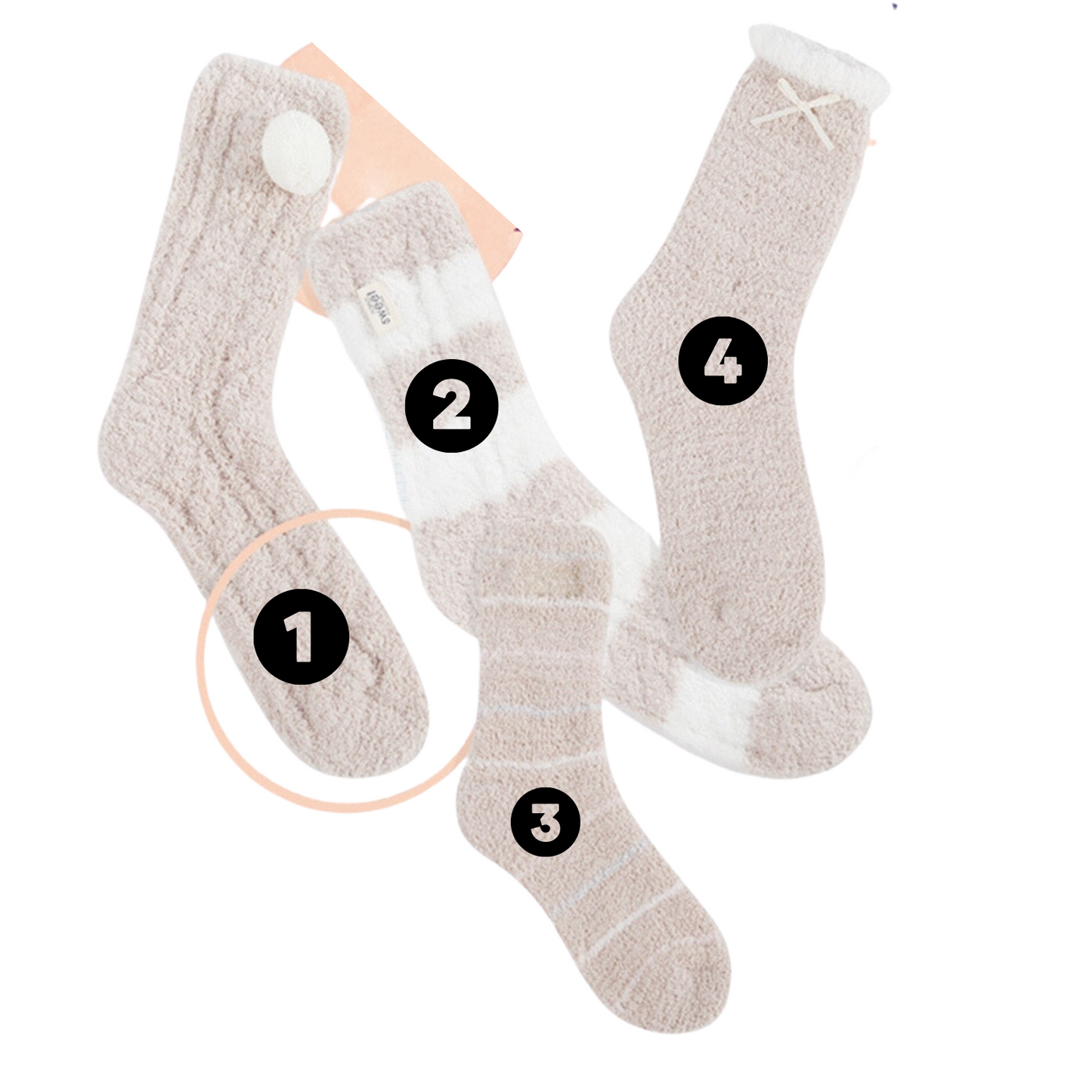 Sleeping winter Socks coffee - Saisei Socks