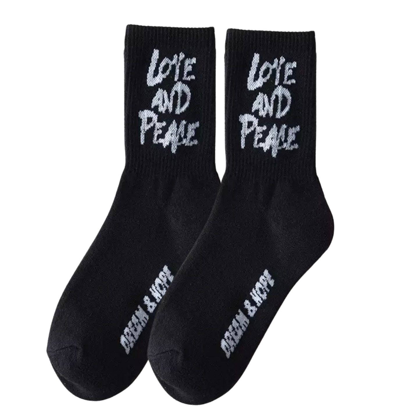 Love and Peace black Socks Saisei - Saisei Socks
