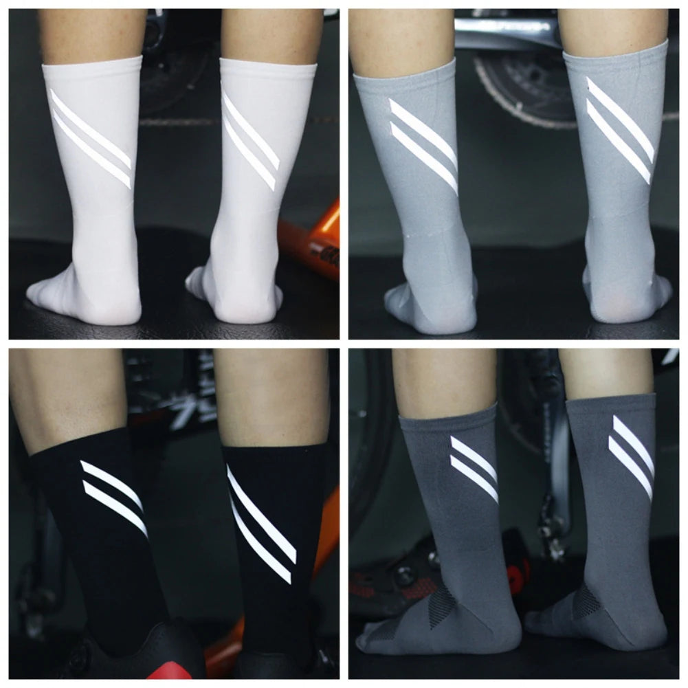 Reflective socks 01 Black Saisei