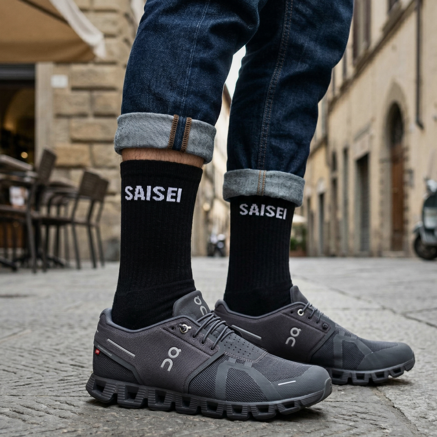 Schwarze Saisei-Socken