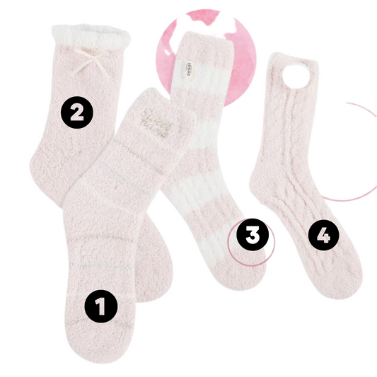 Chaussettes d'hiver pour dormir rose clair